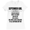 Super September Girl Ladies Fitted T-Shirt