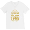 queens are born in 1968 V-Neck Tee