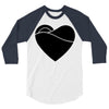 black heart 3/4 Sleeve Shirt