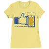 facebook parody beer thumbs up   people like this mens white t shirt Ladies Fitted T-Shirt
