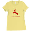 #reindeer Ladies Fitted T-Shirt