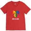 Love is Love Heart V-Neck Tee