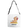 yoga pug exhale Adjustable Strap Totes