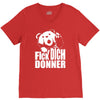 ted fick dich donner V-Neck Tee