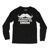 mustaching through snow Long Sleeve Shirts