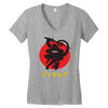 love ninja monkey banana Women's V-Neck T-Shirt