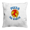 pizza on earth Throw Pillow