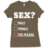 Sex Yes Please Ladies Fitted T-Shirt