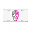 two coloured patterned skull   mens funny License Plate