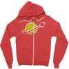 vintage space Zipper Hoodie