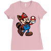 vintage plumber Ladies Fitted T-Shirt