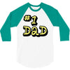 new dad number one 1 dad 3/4 Sleeve Shirt