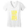 less people, more cats Women's V-Neck T-Shirt
