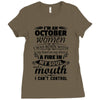 I Am An October Women Ladies Fitted T-Shirt
