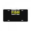 born to fish forced to work License Plate