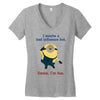bad influence Women's V-Neck T-Shirt