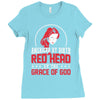 american by birth redhead by the grace of god Ladies Fitted T-Shirt