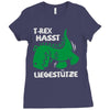 t rex hasst liegest&uuml;tze Ladies Fitted T-Shirt
