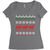 cow christmas Women's Triblend Scoop T-shirt