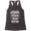 Super Cool Momma Of A Freaking Awesome Son Racerback Tank