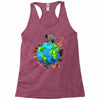 animal polygon around the planet Racerback Tank