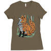 polygon fox graphic Ladies Fitted T-Shirt