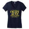 i'm the crazy aunt everyone warned you about Women's V-Neck T-Shirt