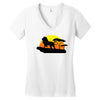 Mufasa and Simba Lion King Women's V-Neck T-Shirt