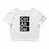 control alt delete Crop Top