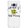 world's best mommy with flowers Samsung Galaxy S8 Plus