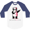 black, red and white 3/4 Sleeve Shirt