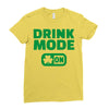 drink mode on (2) Ladies Fitted T-Shirt