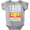 funny i make cider disappear, ideal gift or birthday present. Baby Onesie