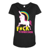 gay pride f#ck younicorn funny rude unicorn Maternity Scoop Neck T-shirt
