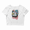 beer eagle graphic Crop Top