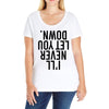 i'll never let you down Ladies Curvy T-Shirt