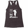 eat sleep battlefield 4, funny Racerback Tank
