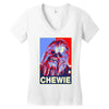 chewbacca poster, ideal gift or birthday present Women's V-Neck T-Shirt