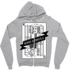 king and skull Zipper Hoodie