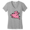 flying pig Women's V-Neck T-Shirt