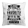 My Daddy Is Totally My Most Favorite Guy of All Time in the History of Throw Pillow