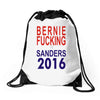 bernie fucking sanders 2016 for americans president Drawstring Bags