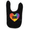 Rainbow Equality Heart Baby Bibs