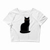 black cat Crop Top