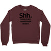 shh my hangover t shirt funny beer college drunk Crewneck Sweatshirt