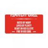 March Girl Hated By Many License Plate