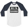 Delta Gamma Black 3/4 Sleeve Shirt