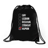 Lgbt Checklist Drawstring Bags