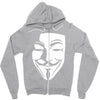v per vendetta face film horror cinema&amp;tv Zipper Hoodie