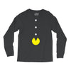 funny 80s pacman 'eating buttons' Long Sleeve Shirts